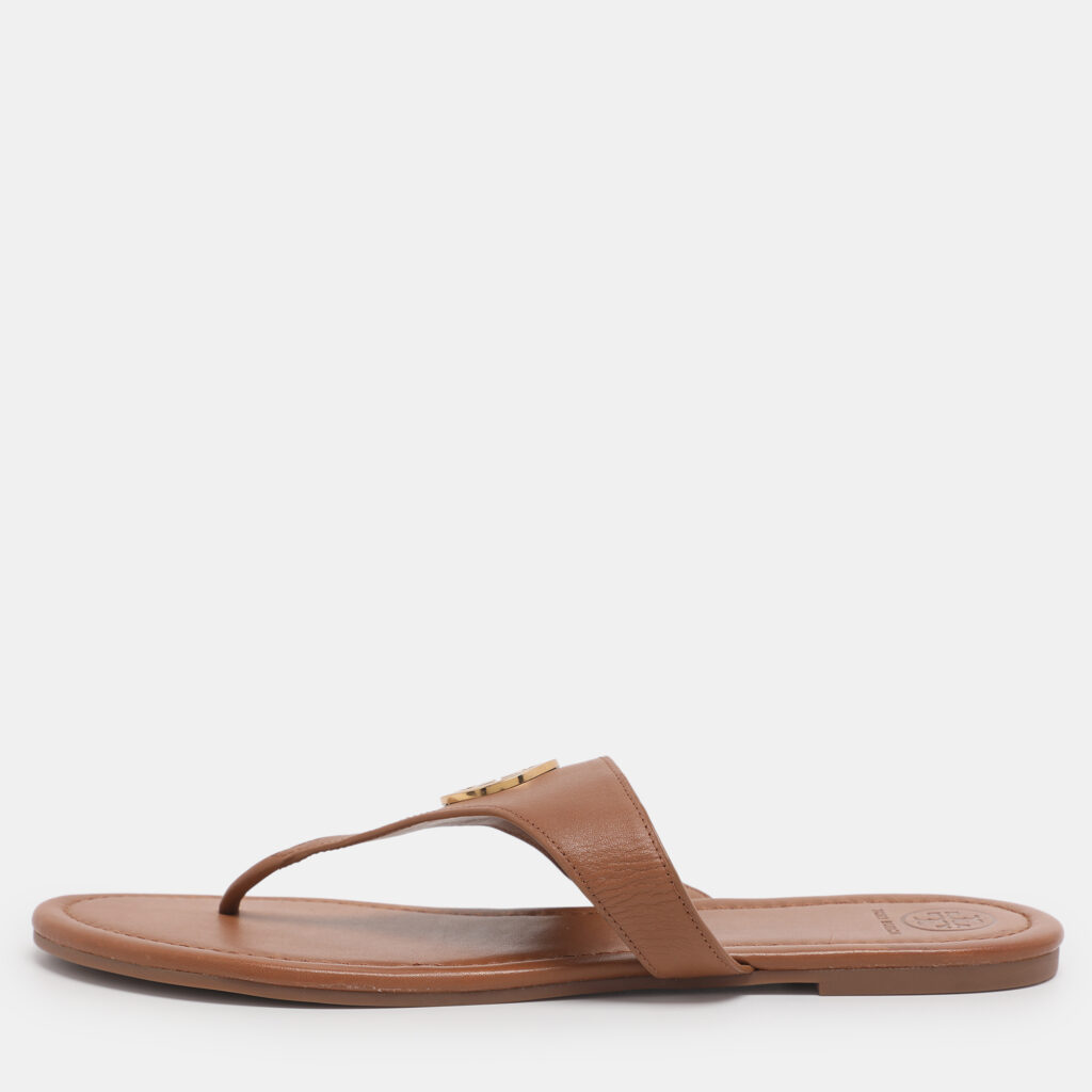 Tory Burch Brown Leather Benton Thong Flats Size 41 Tory Burch Brown Leather Benton Thong Flats Size 41