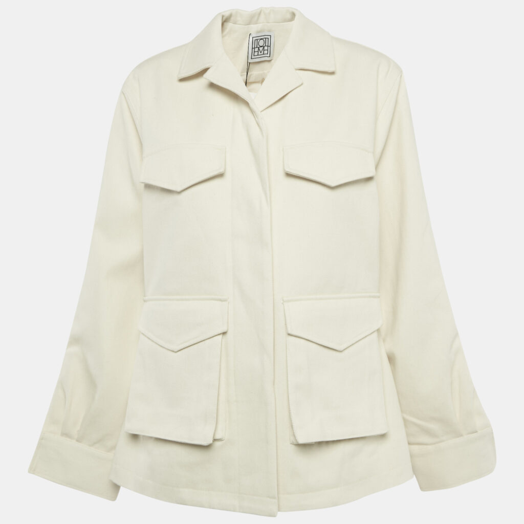 Toteme Ecru Cotton Army Jacket XS