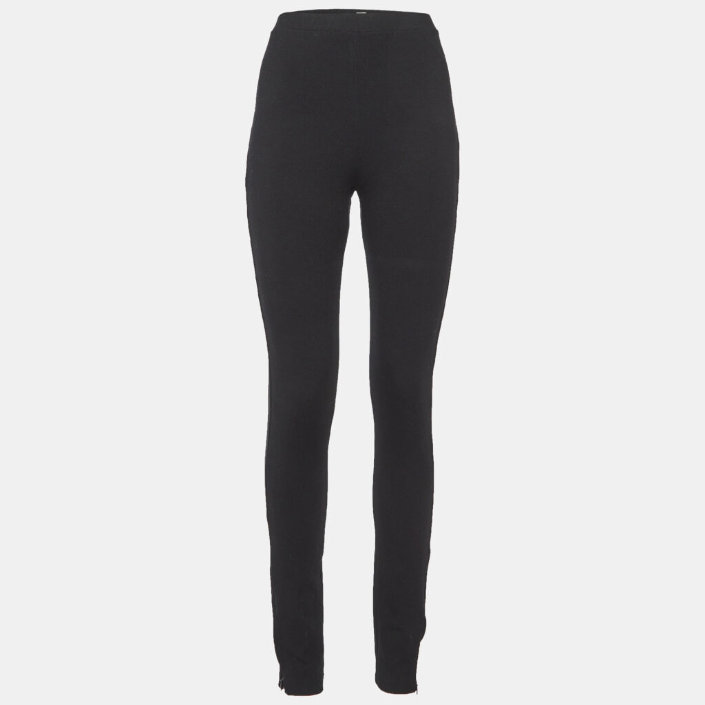 Toteme Black Jersey Zip Leggings XL Toteme Black Jersey Zip Leggings XL