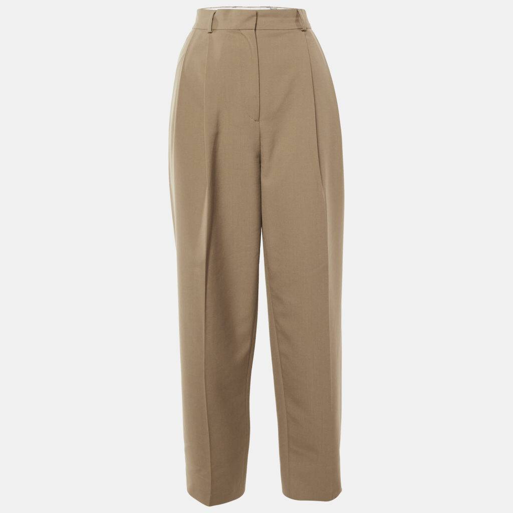 Toteme Khaki Wool Double Pleated Trousers S/Waist 32" Toteme Khaki Wool Double Pleated Trousers S/Waist 32"