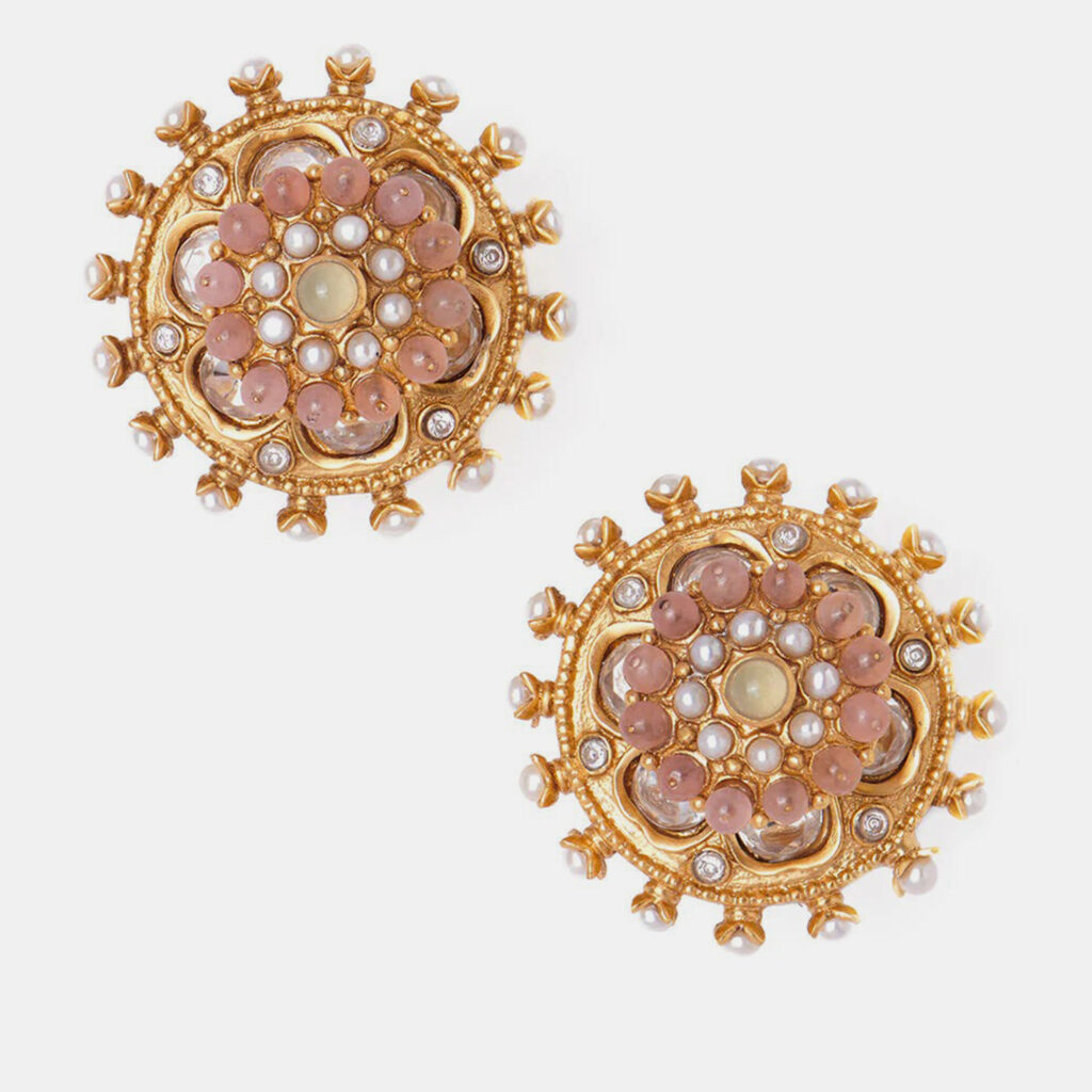 Aulerth x Tribe Amrapali Dusty rose studs C1-22 Aulerth x Tribe Amrapali Dusty rose studs C1-22