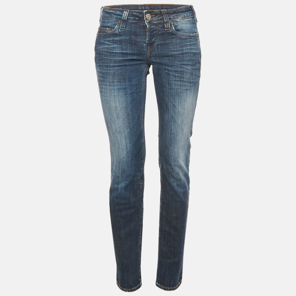 True Religion Blue Faded Denim Shannon Jeans M Waist 28"