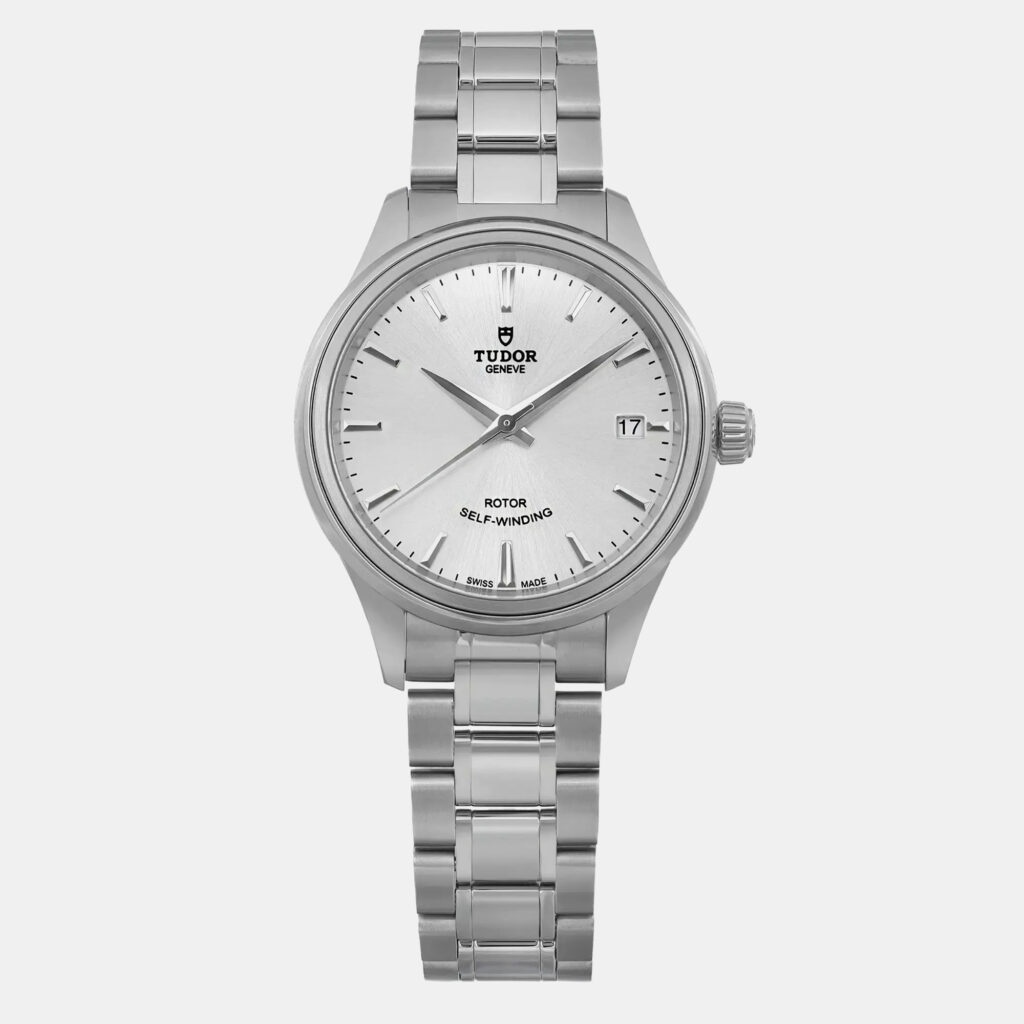 Tudor Silver Stainless Steel Style 12300-0001 Automatic Women's Wristwatch 34 mm Tudor Silver Stainless Steel Style 12300-0001 Automatic Women's Wristwatch 34 mm