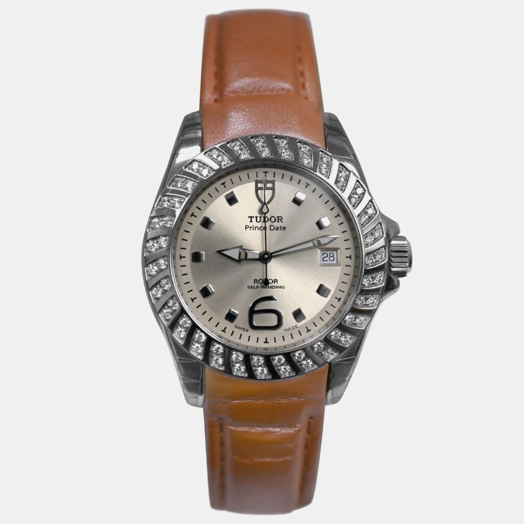 Tudor Prince Date 79430P Automatic Silver diamonds Stainless Steel Women's Wristwatch 39 mm