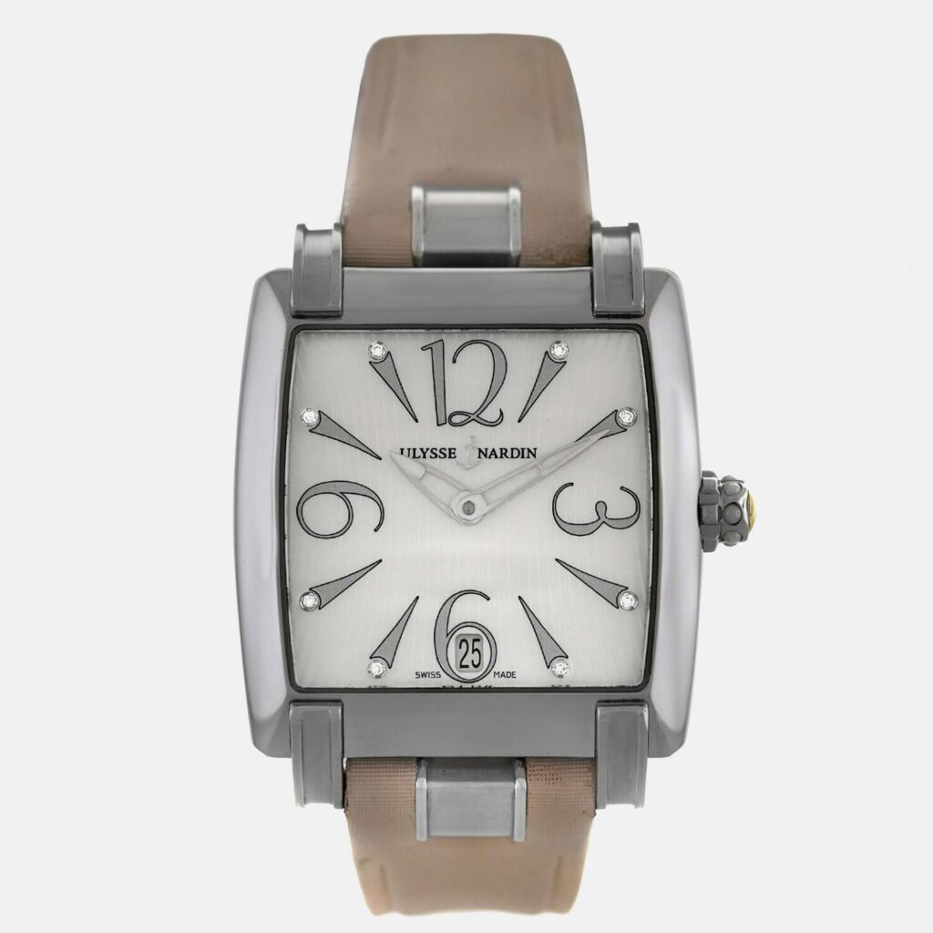 Ulysse Nardin Caprice 133-91 Automatic Mother of Pearl Dial Stainless Steel Diamond Women's Wristwatch 33mm