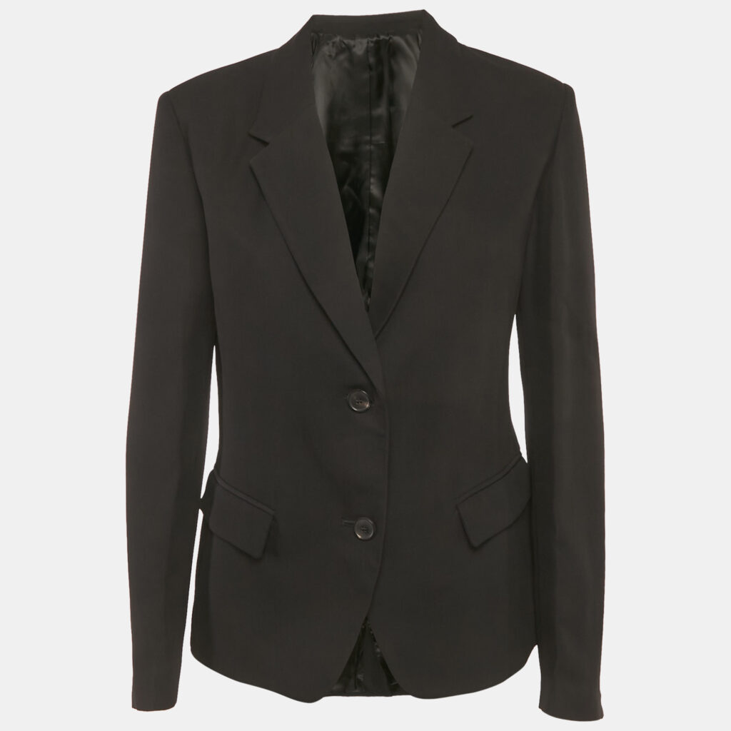 Valentino Black Silk Tailored Blazer M Valentino Black Silk Tailored Blazer M