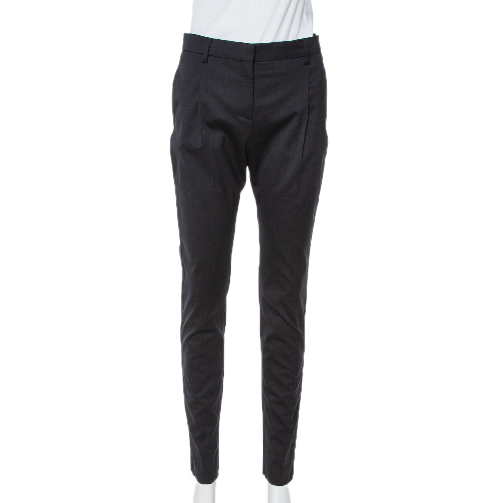 Valentino Black Wool Tailored Pants S