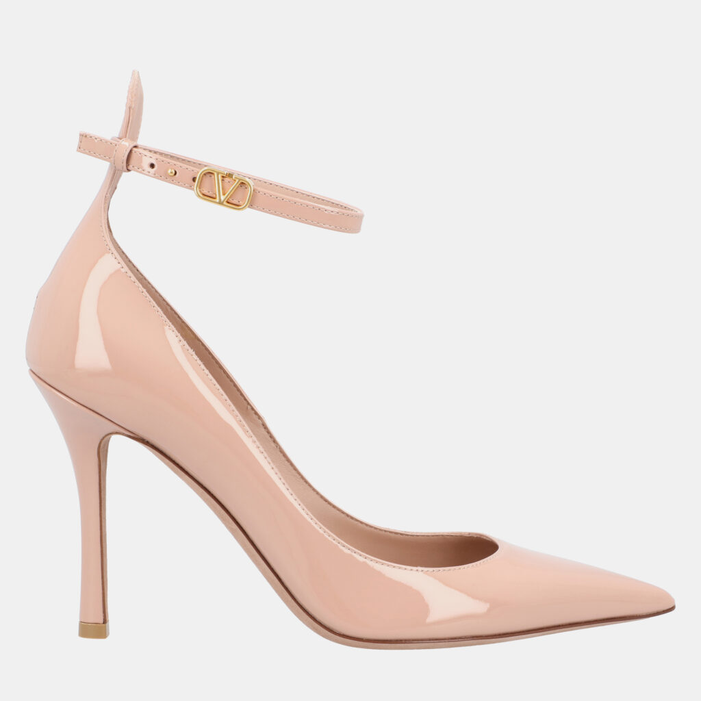 Valentino Tan-Go Patent Leather EU 36 Nude Leather Pump 100mm Valentino Tan-Go Patent Leather EU 36 Nude Leather Pump 100mm