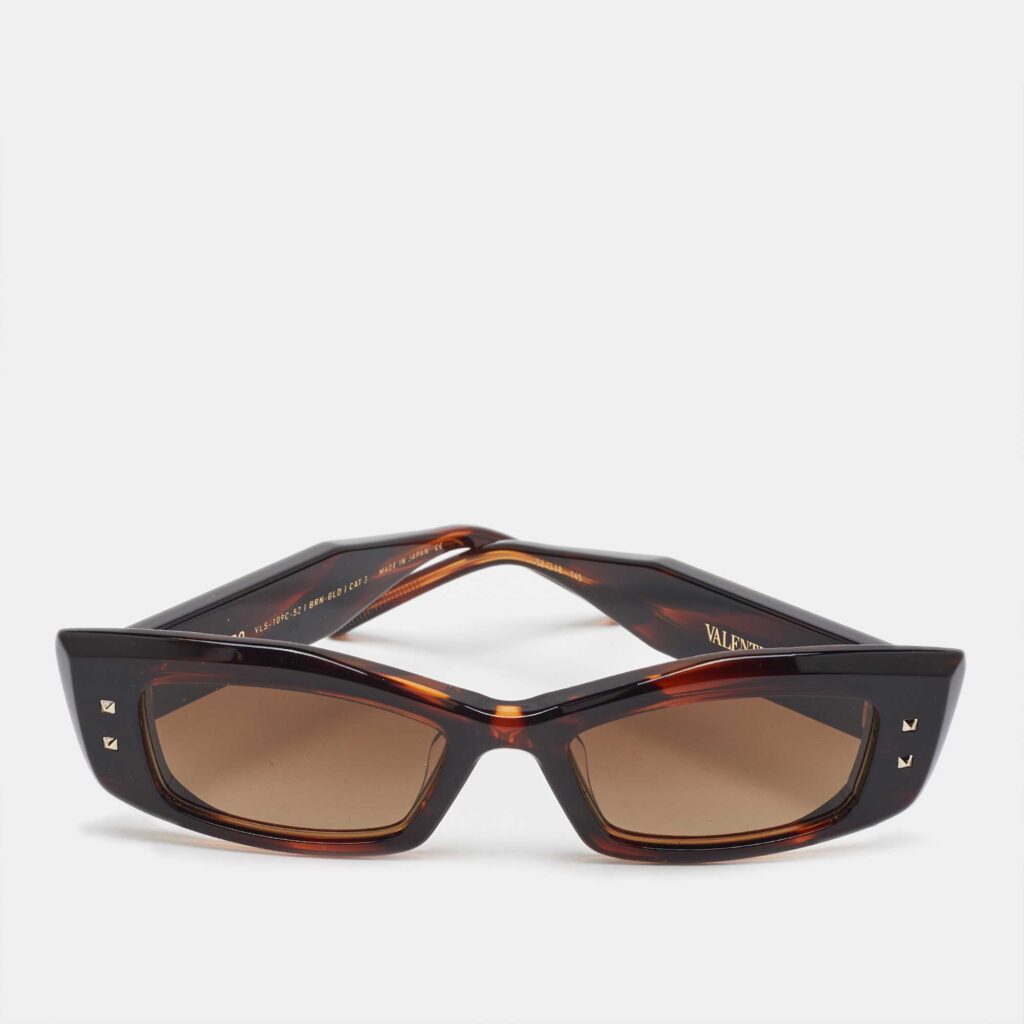 Valentino Brown VLS 109C V Quatro Frame Cat Eye Sunglasses