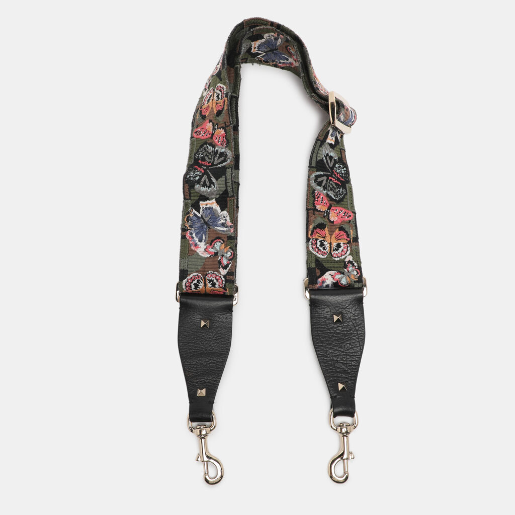 Valentino Multicolor Camu Butterfly Guitar Bag Strap Valentino Multicolor Camu Butterfly Guitar Bag Strap