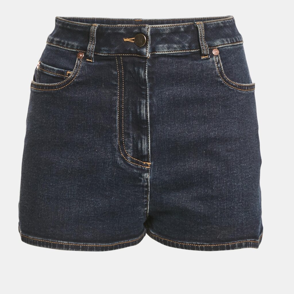 Valentino Navy Blue Denim Shorts S Waist 26" Valentino Navy Blue Denim Shorts S Waist 26"