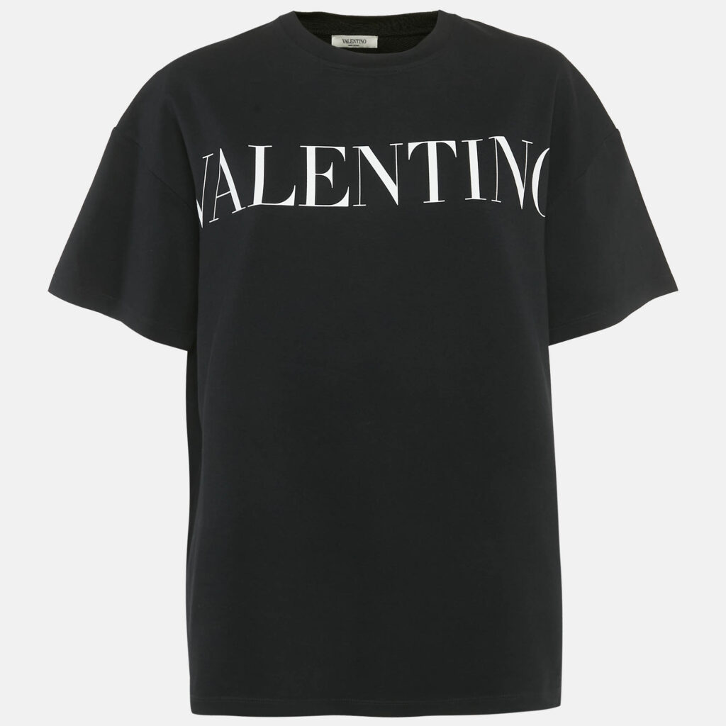 Valentino Black Logo Print Jersey T-Shirt S Valentino Black Logo Print Jersey T-Shirt S