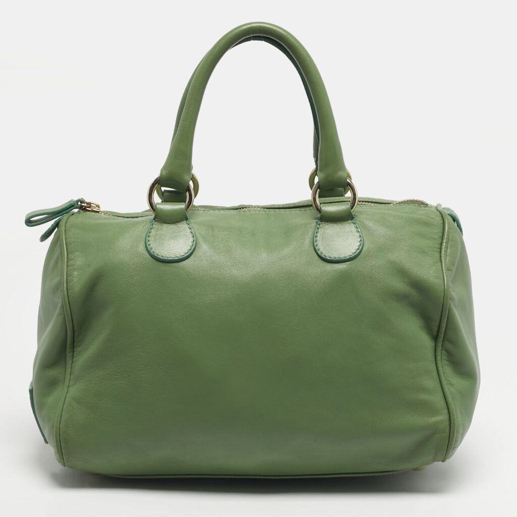 Valentino Green Leather Boston Bag Valentino Green Leather Boston Bag