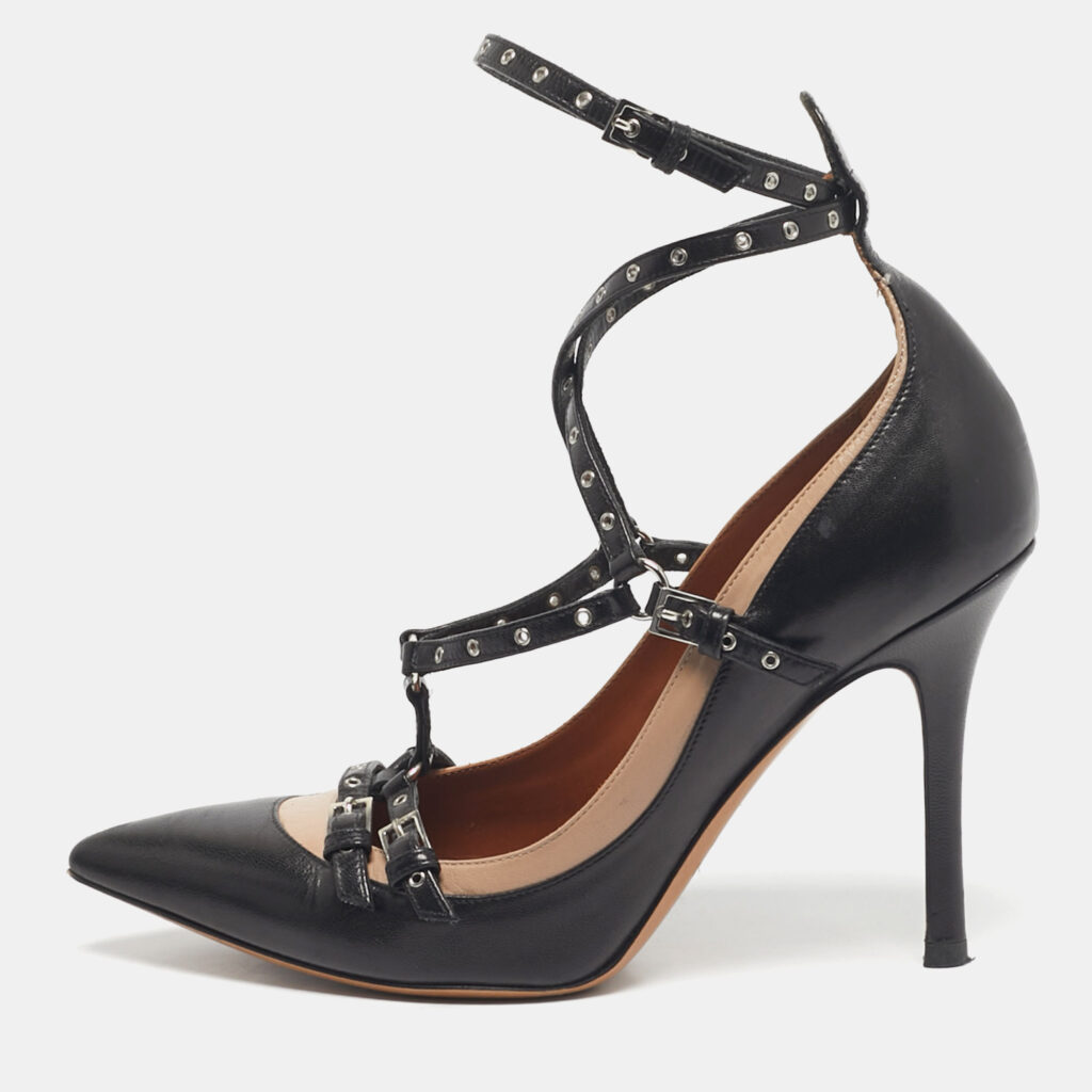 Valentino Black Leather Love Latch Pumps Size 36.5 Valentino Black Leather Love Latch Pumps Size 36.5