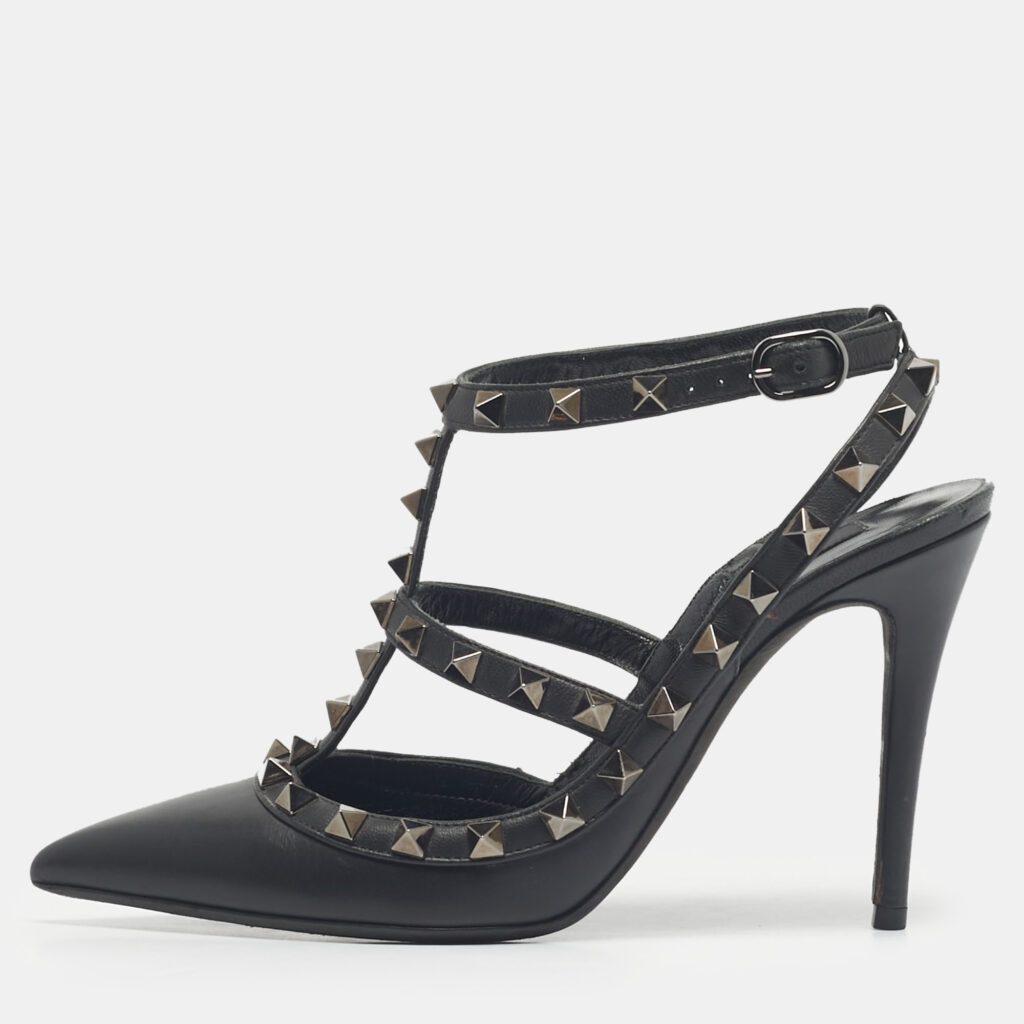 Valentino Black Leather Rockstud Pumps Size 36 Valentino Black Leather Rockstud Pumps Size 36