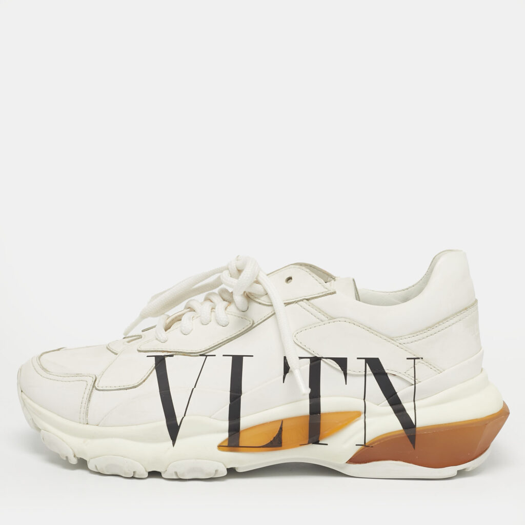Valentino White Leather VLTN Bounce Sneakers Size 36 Valentino White Leather VLTN Bounce Sneakers Size 36