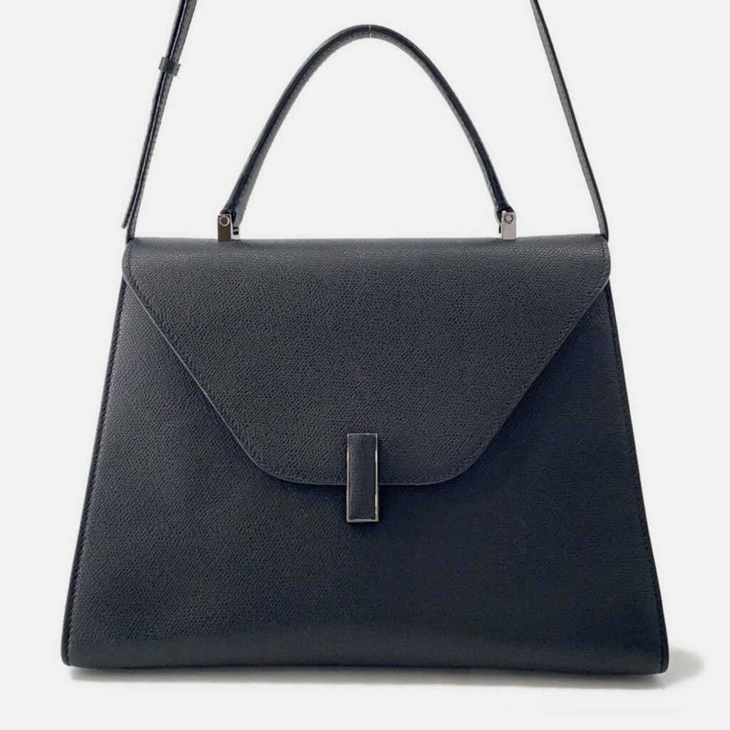 Valextra Valextra Iside 2Way Shoulder Bag Black Leather Size Large Valextra Valextra Iside 2Way Shoulder Bag Black Leather Size Large