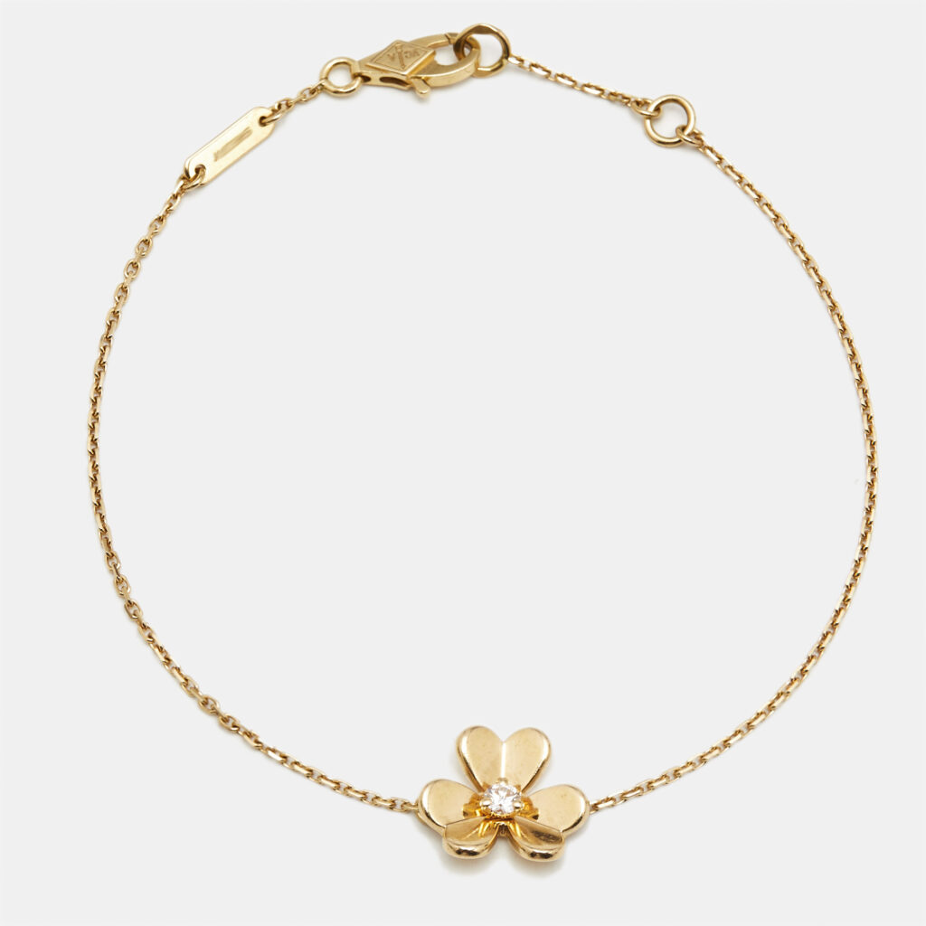 Van Cleef & Arpels Frivole Diamond 18k Yellow Gold Mini Bracelet Van Cleef & Arpels Frivole Diamond 18k Yellow Gold Mini Bracelet