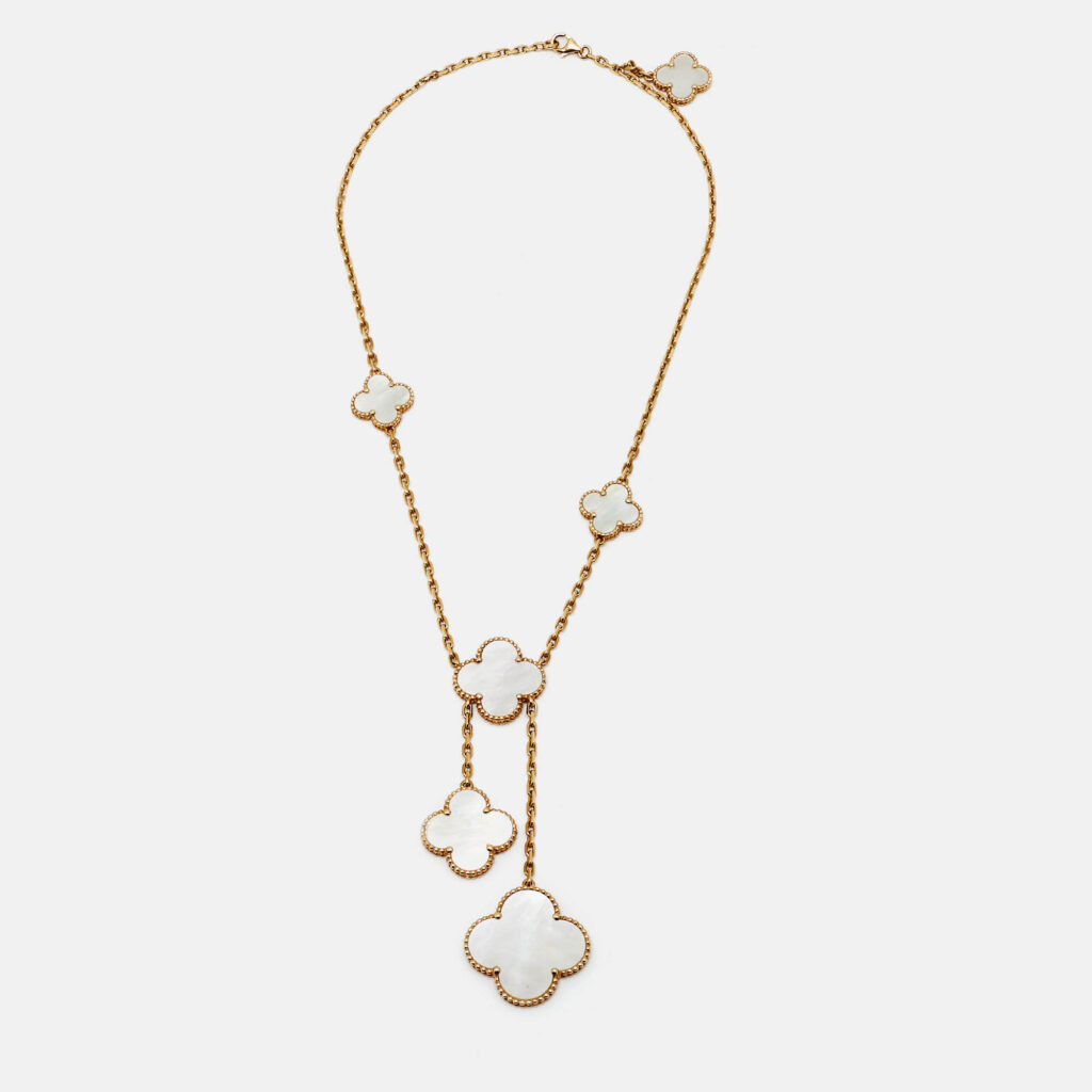 luxury-women-van-cleef-and-arpels-used-fine-jewelry-p1215939-003-1.jpg Van Cleef & Arpels Magic Alhambra Mother of Pearl 18k Yellow Gold Necklace