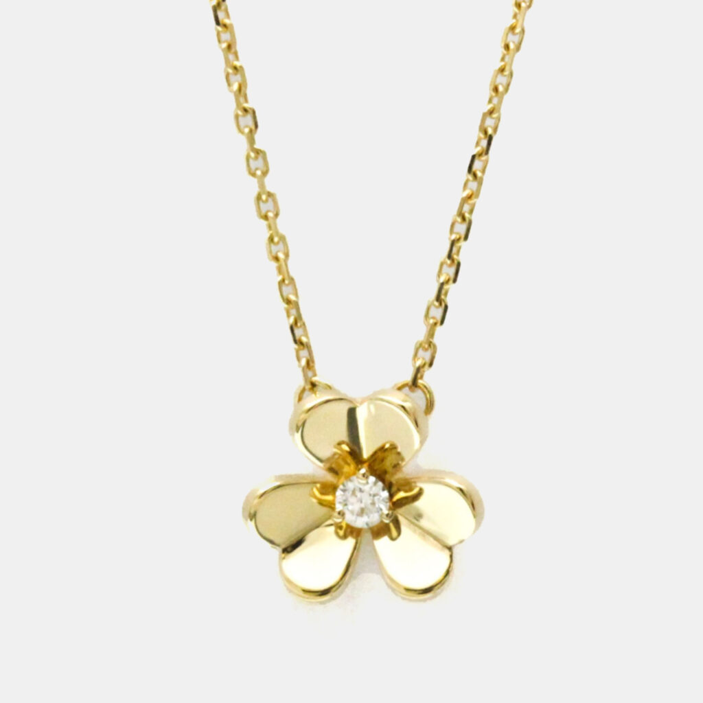 Van Cleef & Arpels Frivole Mini 18K Yellow Gold Diamond Necklace Van Cleef & Arpels Frivole Mini 18K Yellow Gold Diamond Necklace