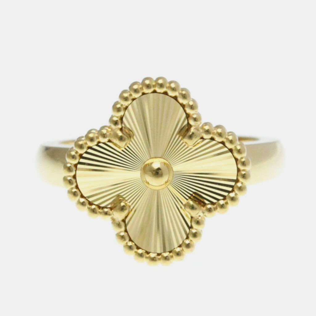 Van Cleef & Arpels Vintage Alhambra 18K Yellow Gold Ring EU 52 Van Cleef & Arpels Vintage Alhambra 18K Yellow Gold Ring EU 52