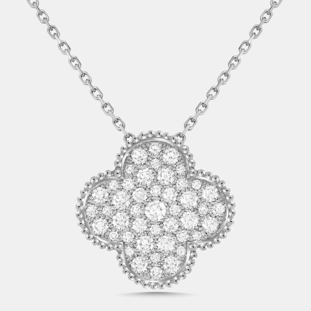 Van Cleef & Arpels Magic Alhambra Diamonds 18k White Gold Necklace