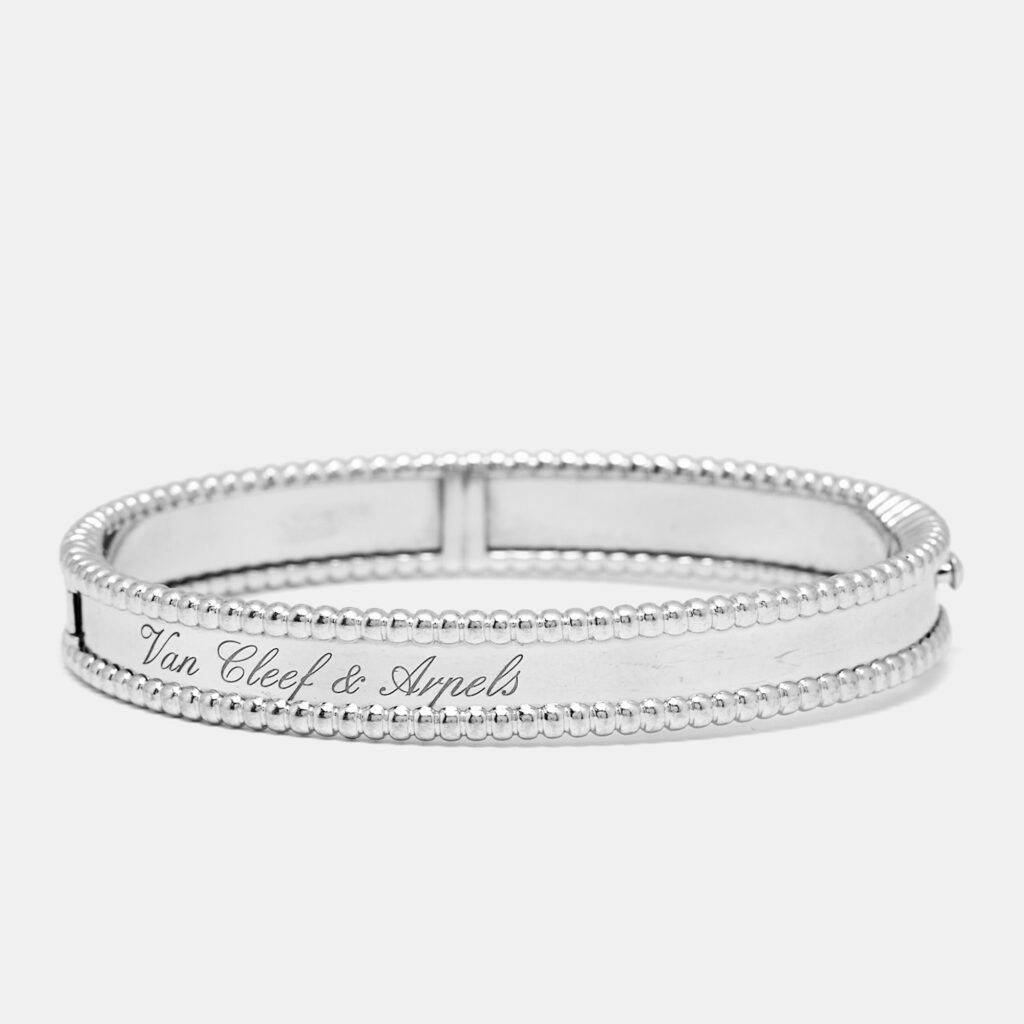 Van Cleef & Arpels Perlée Signature 18k White Gold Bracelet XS