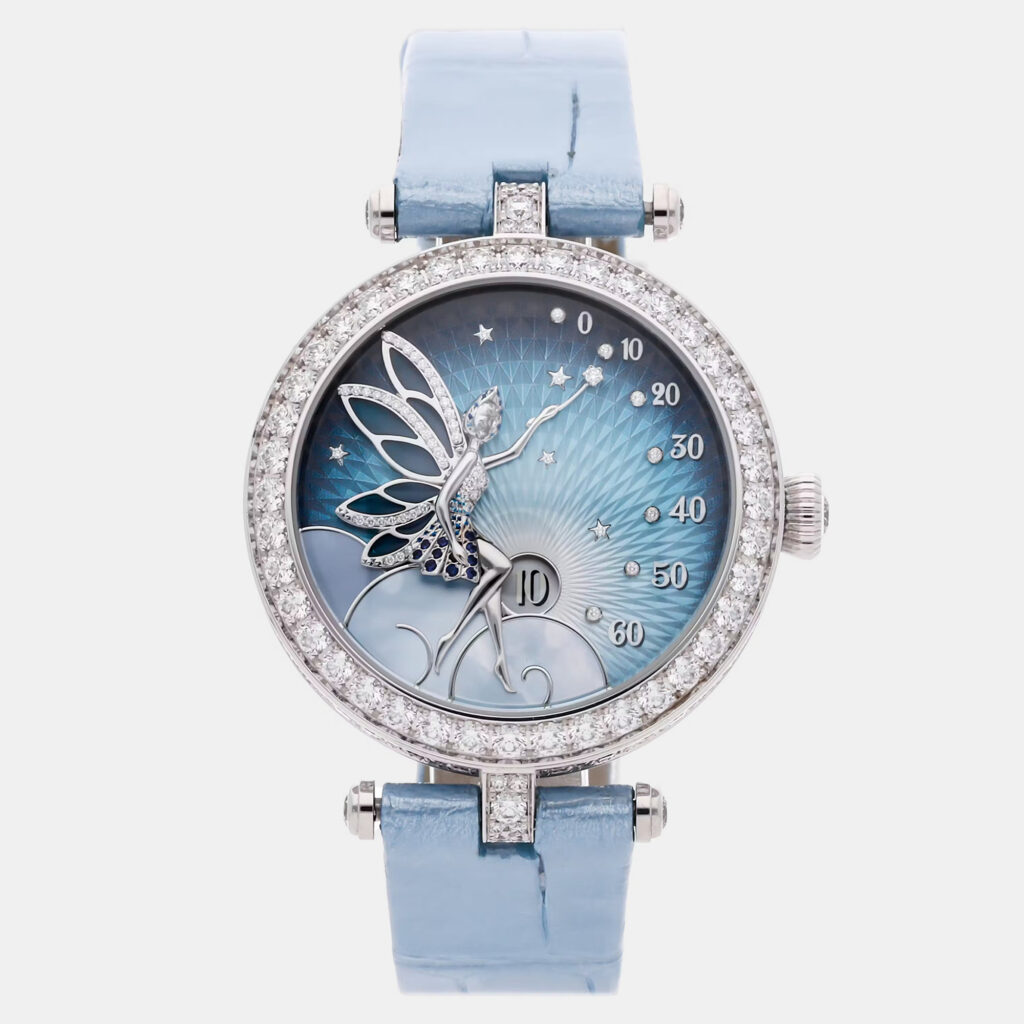Van Cleef & Arpels Lady Feerie ARO8ZD00 Automatic Blue 18K White Gold Women’s Wristwatch 33mm Van Cleef & Arpels Lady Feerie ARO8ZD00 Automatic Blue 18K White Gold Women’s Wristwatch 33mm