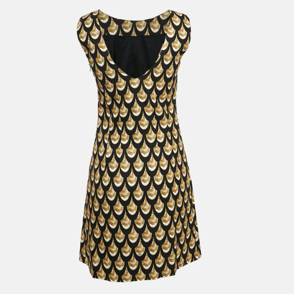 Versace Jeans Couture Black Printed Cotton Blend Sleeveless Mini Dress S Versace Jeans Couture Black Printed Cotton Blend Sleeveless Mini Dress S