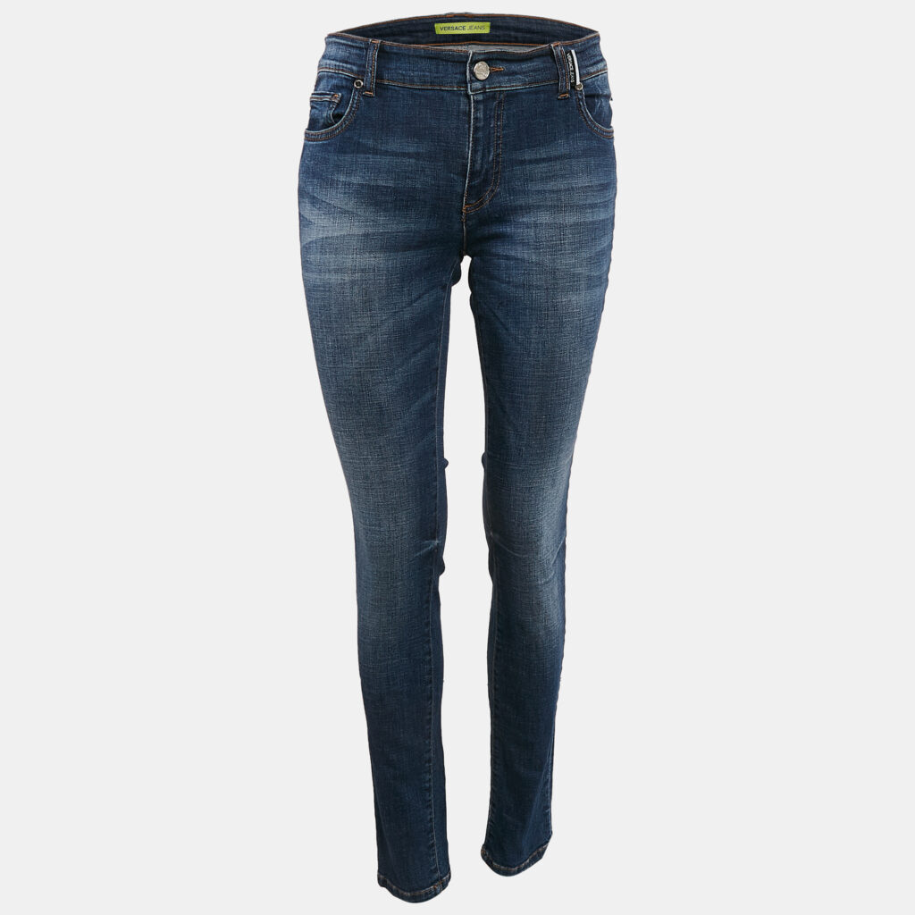 Versace Jeans Blue Denim Embellished Pocket Jeans M Waist 30" Versace Jeans Blue Denim Embellished Pocket Jeans M Waist 30"
