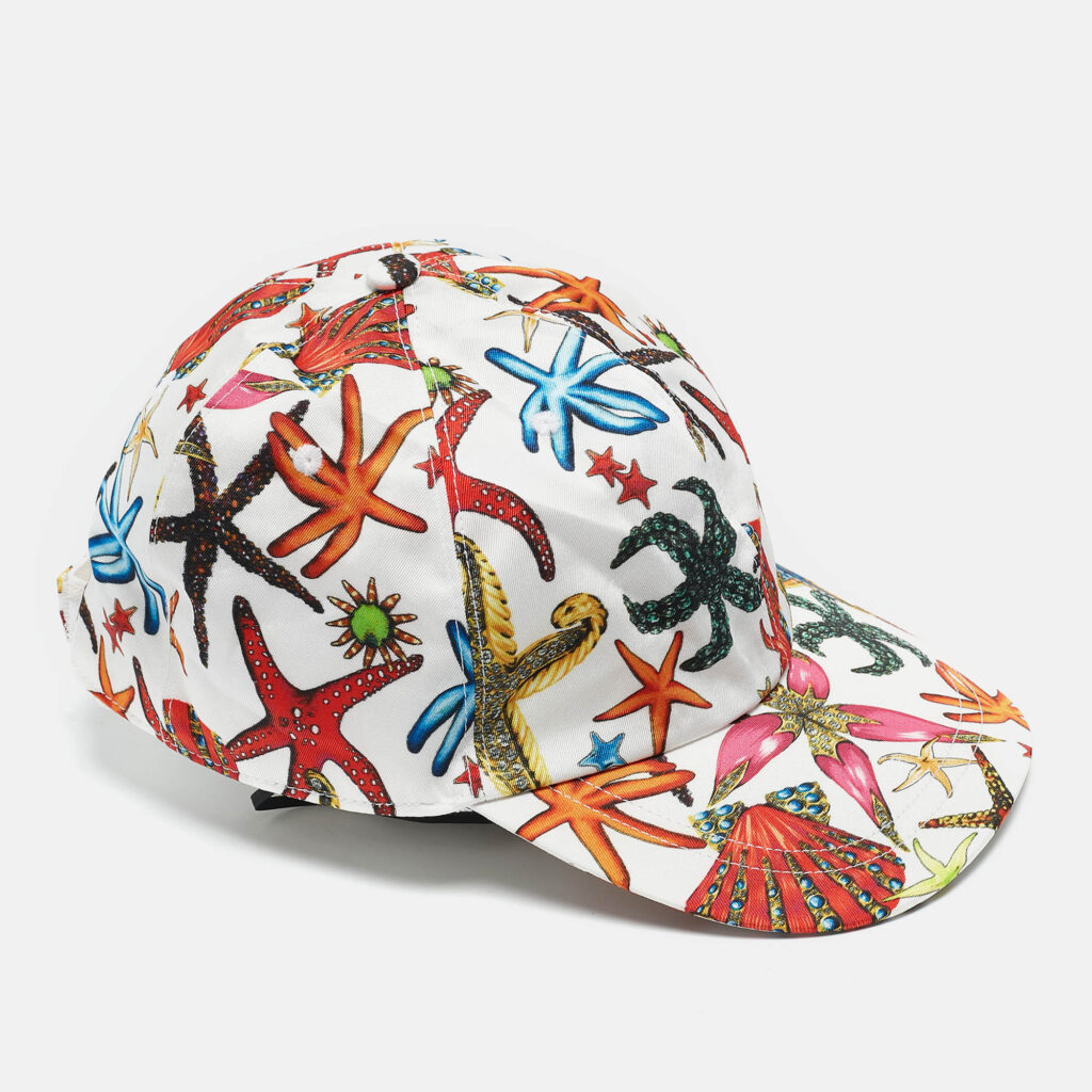 Versace White Printed Trésor de la Mer Cap Versace White Printed Trésor de la Mer Cap