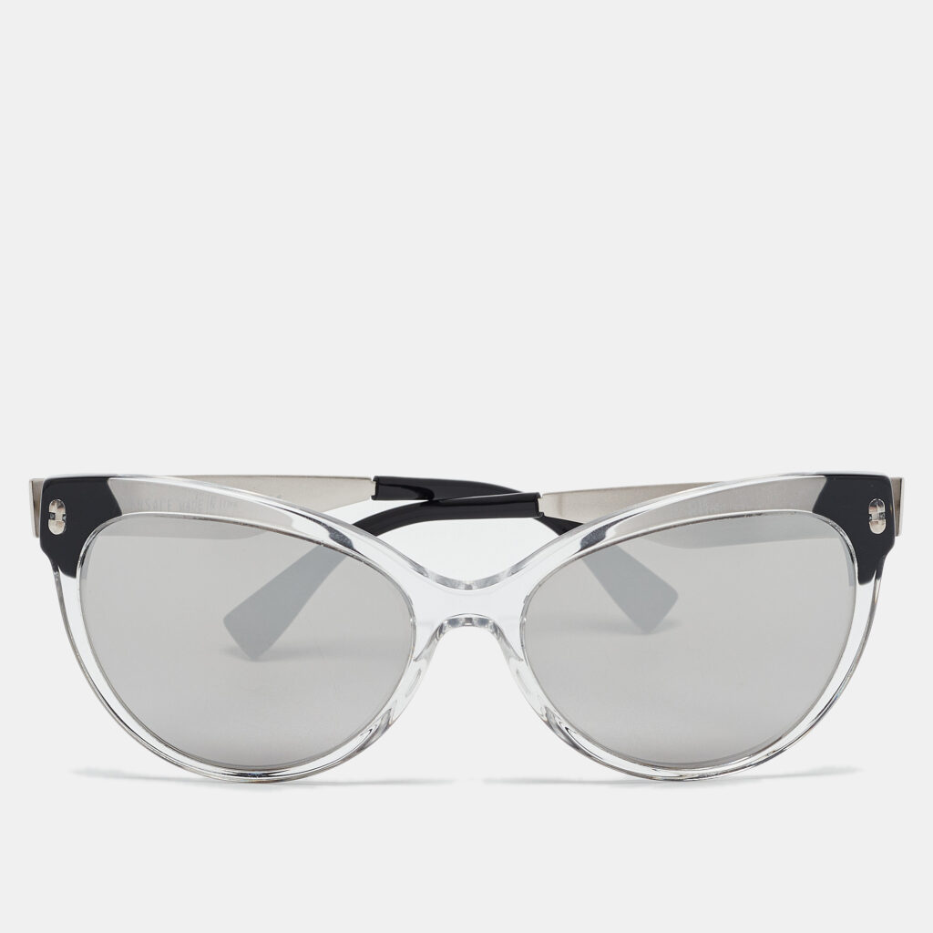 Versace Black/Silver Mirror MOD. 4338 Medusa Cat Eye Sunglasses Versace Black/Silver Mirror MOD. 4338 Medusa Cat Eye Sunglasses