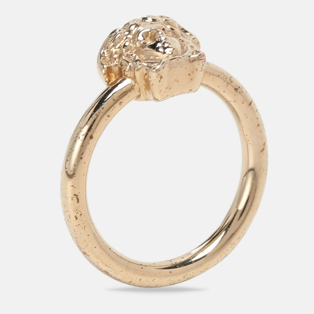Versace Gold Tone Medusa Ring Size 53 Versace Gold Tone Medusa Ring Size 53