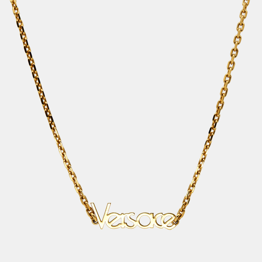 Versace Medusa Gold Tone Chain Necklace Versace Medusa Gold Tone Chain Necklace