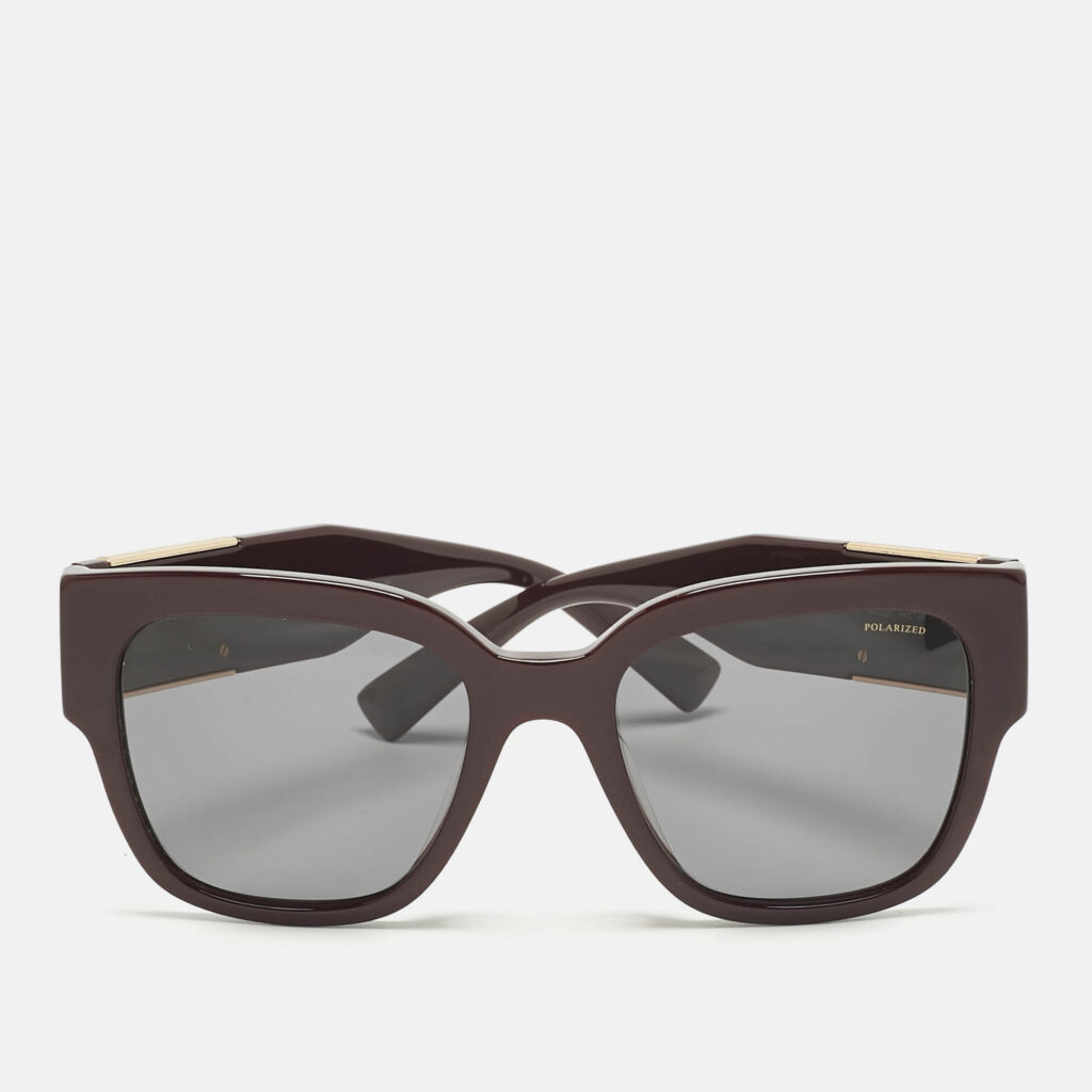 Versace Burgundy MOD 4437 Medusa Polarized Squared Sunglasses Versace Burgundy MOD 4437 Medusa Polarized Squared Sunglasses