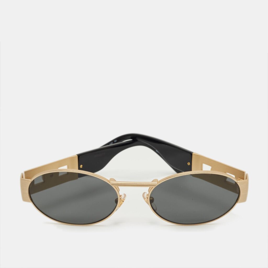 Versace Black/Gold Tone MOD2264 Medusa Oval Sunglasses Versace Black/Gold Tone MOD2264 Medusa Oval Sunglasses