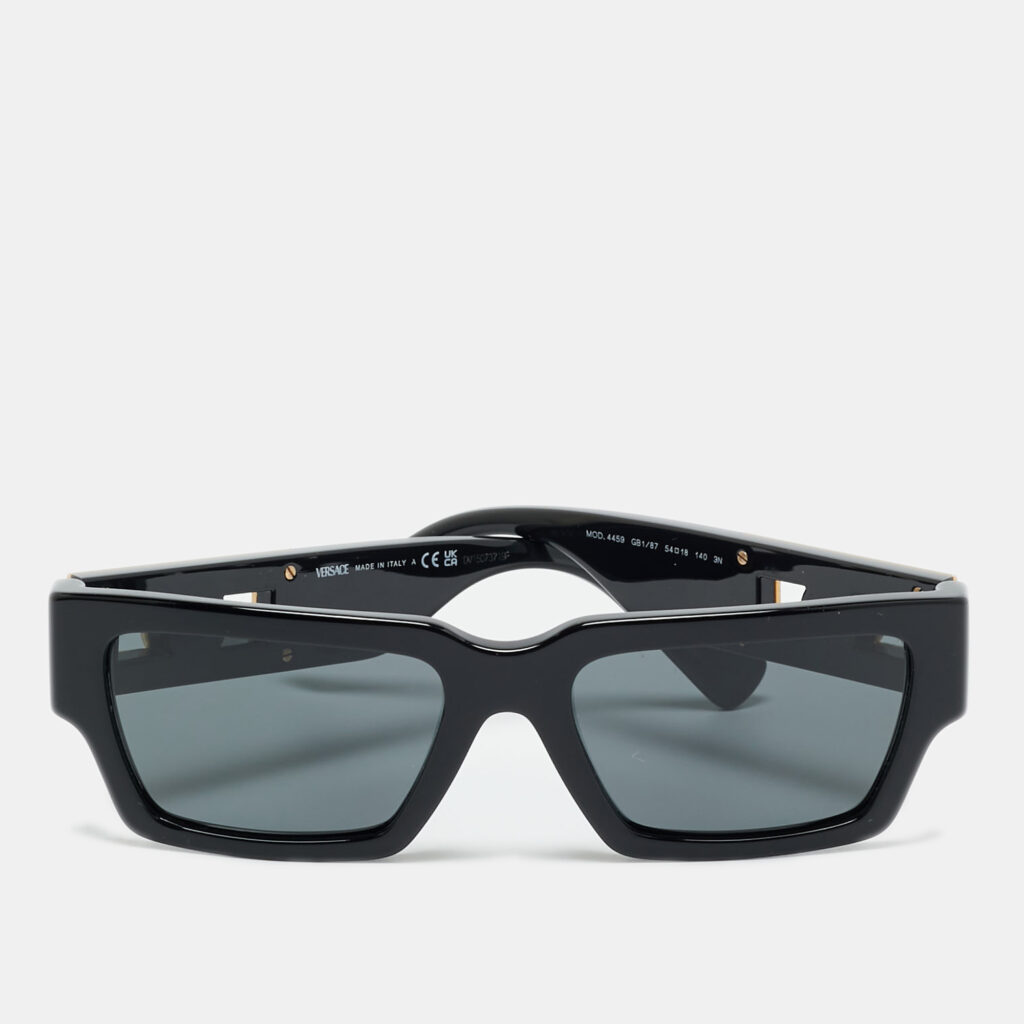 Versace Black MOD 4459 Medusa Deco Rectangle Sunglasses Versace Black MOD 4459 Medusa Deco Rectangle Sunglasses