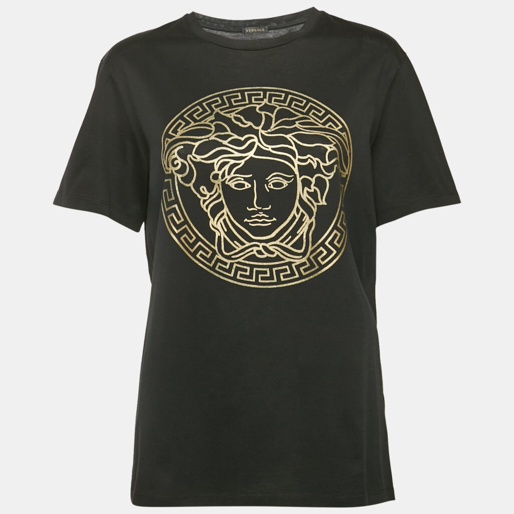 Versace Black Medusa Print Jersey T-Shirt M Versace Black Medusa Print Jersey T-Shirt M