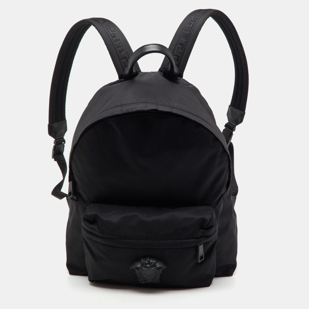 Versace Black Nylon La Medusa Backpack Versace Black Nylon La Medusa Backpack