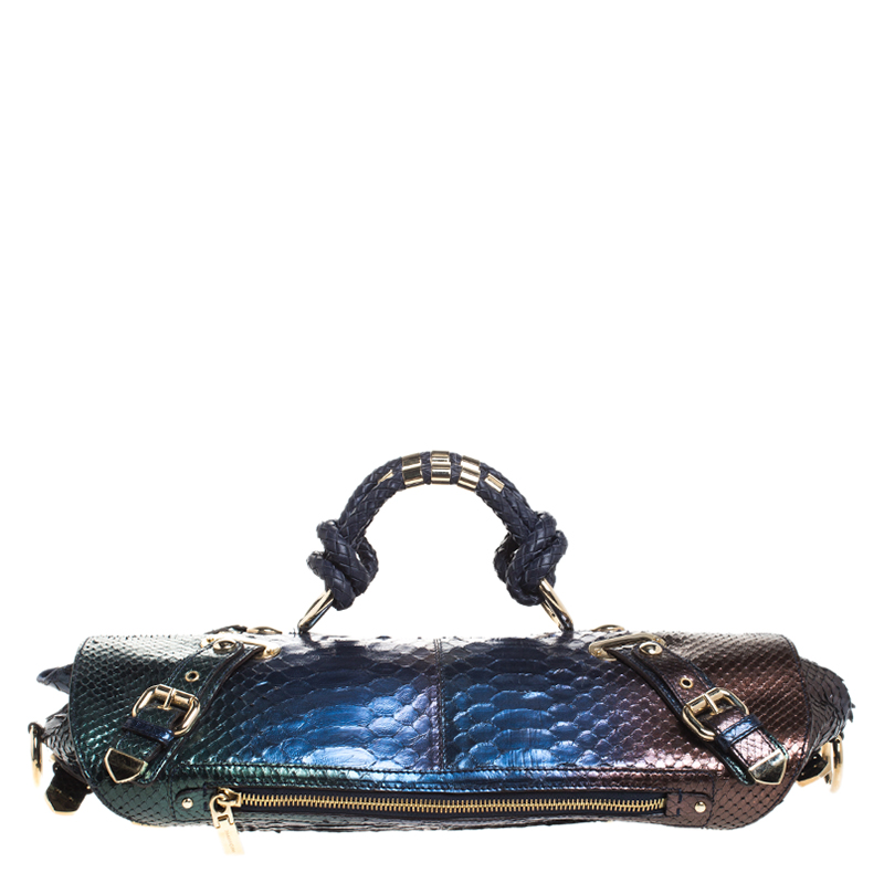 Versace Multicolor Ombre Python Canyon Bag Versace Multicolor Ombre Python Canyon Bag