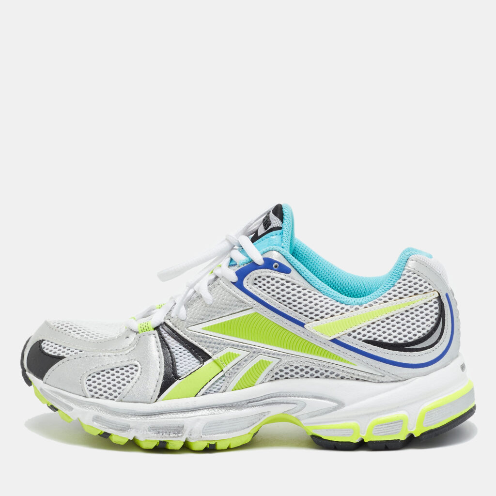 Vetements Multicolor Fabric and Leather Sock Runner Lace Up Sneakers Size 36 Vetements Multicolor Fabric and Leather Sock Runner Lace Up Sneakers Size 36