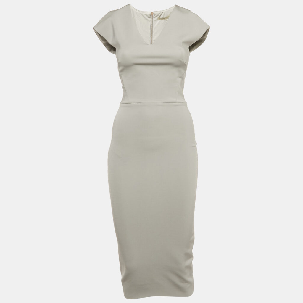luxury-women-victoria-beckham-used-clothes-p1222256-003-1.jpg Victoria Beckham Grey Jersey Sheath Dress S