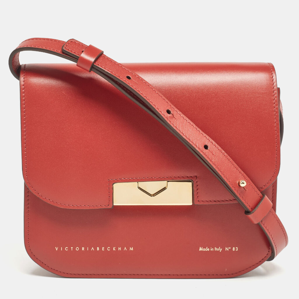 Victoria Beckham Brick Red Leather Eva Crossbody Bag Victoria Beckham Brick Red Leather Eva Crossbody Bag