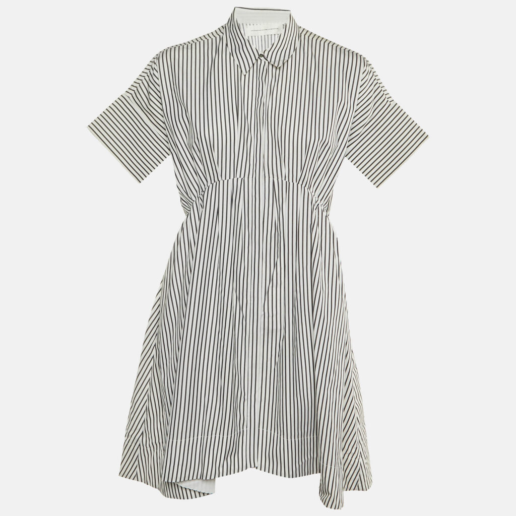 Victoria Victoria Beckham White Striped Cotton Shirt Dress M Victoria Victoria Beckham White Striped Cotton Shirt Dress M