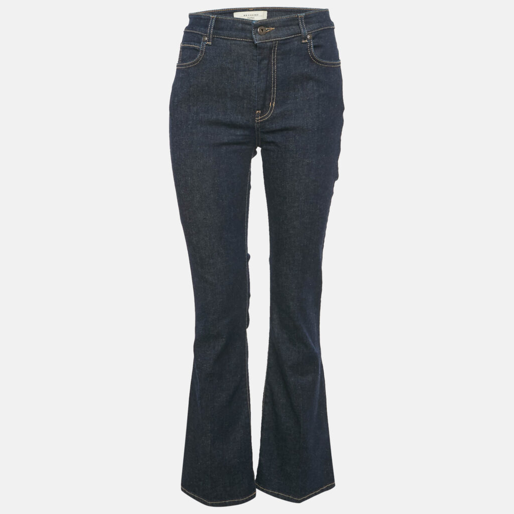 Weekend Max Mara Dark Blue Denim Wide Leg Jeans M Waist 31" Weekend Max Mara Dark Blue Denim Wide Leg Jeans M Waist 31"