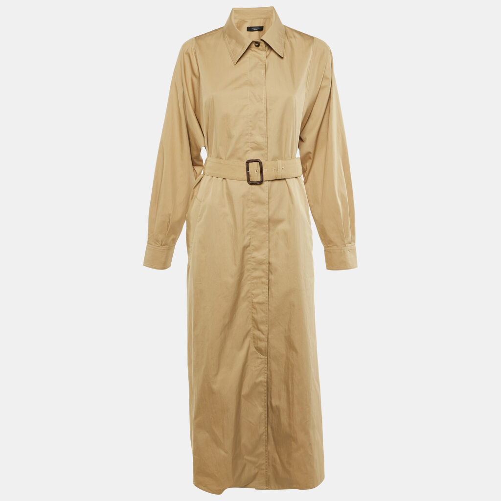 Weekend Max Mara Beige Shirt Maxi Dress XL Weekend Max Mara Beige Shirt Maxi Dress XL