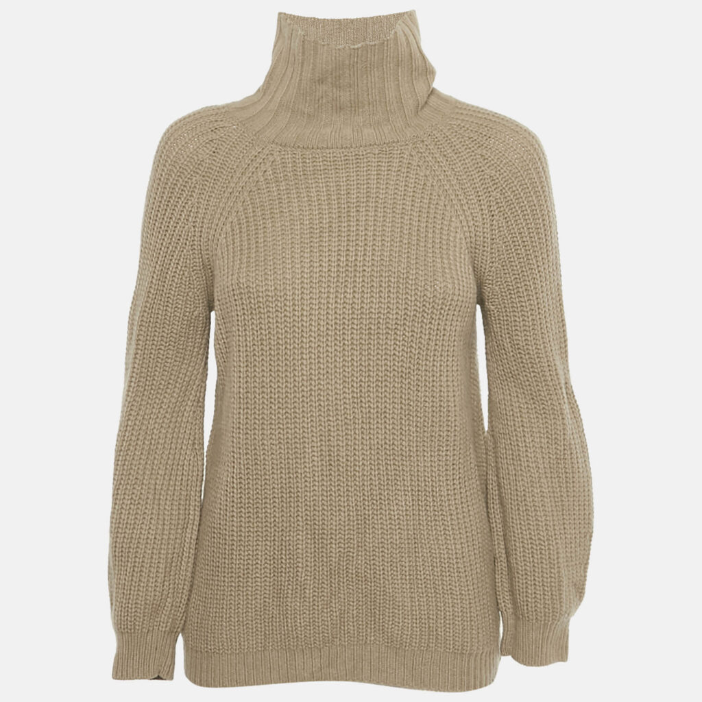 Weekend Max Mara Brown Rib Knit Sweater XS