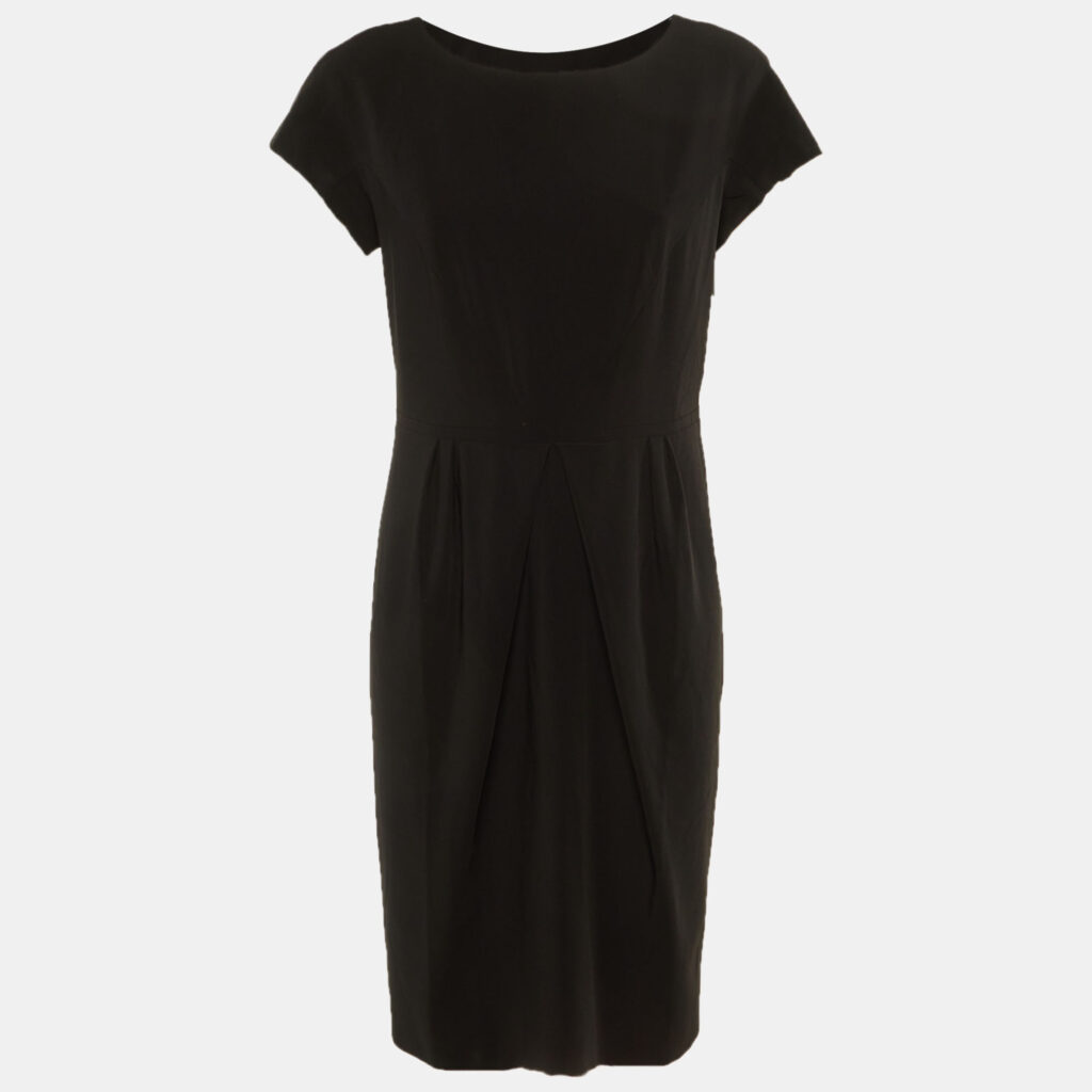 Weekend Max Mara Black Crepe Midi Dress L Weekend Max Mara Black Crepe Midi Dress L
