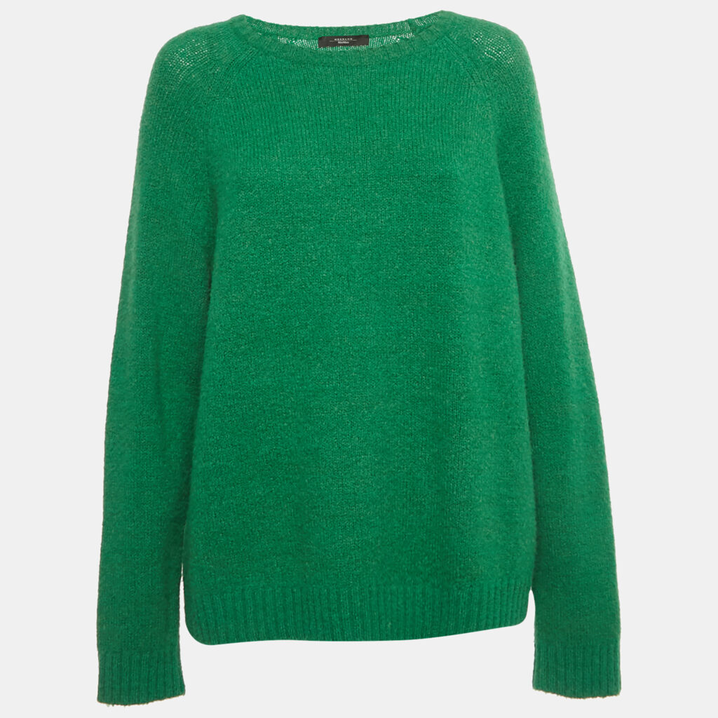 Weekend Max Mara Green Rib Knit Sweater L