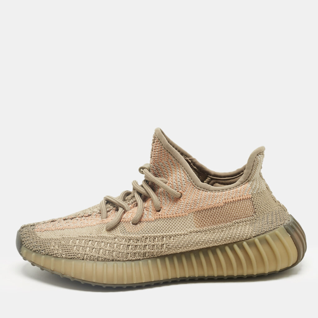 Yeezy x Adidas Brown Knit Fabric Boost 350 V2 Sand Taupe Sneakers Size 36 2/3 Yeezy x Adidas Brown Knit Fabric Boost 350 V2 Sand Taupe Sneakers Size 36 2/3